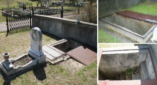 Мать встроила в могилу дочери лестницу, чтобы навещать ее во время грозы (7 фото)