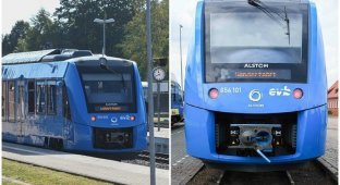 В Германии запустили первый в мире поезд на водороде (7 фото + 1 видео)