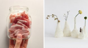 Оригинальные лампы и вазы, сделанные из просроченного мяса (12 фото)