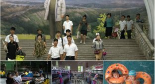 Северокорейцы за работой и во время отдыха (34 фото)
