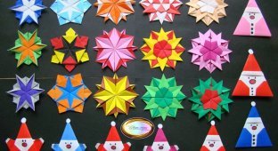 Новогоднее оригами (19 фото)