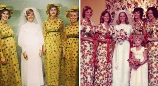 30 смешных и нелепых нарядов подружек невесты (31 фото)