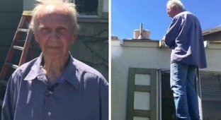 Кровельщики-добровольцы бесплатно перекрыли крышу 75-летнему пенсионеру (10 фото)
