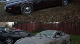 Как выглядят два Aston Martin после урагана Сэнди (4 фото)