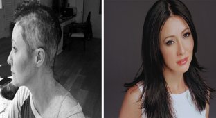 Звезда «Беверли-Хиллз 90210» Шеннен Доэрти смело побрила голову, готовясь к борьбе с раком (9 фото)