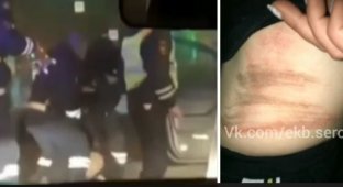 На Урале полицейский с разбега ударил ногой задержанную и попал в объектив (4 фото + 1 видео)