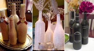17 декоративных ваз из винных бутылок, которые легко сделать самостоятельно (18 фото)