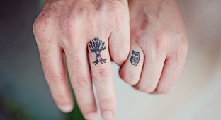 20 храбрых пар, сделавших свадебные татуировки вместо колец (20 фото)