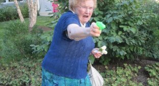 Бабушка с пистолетом (18 фото)