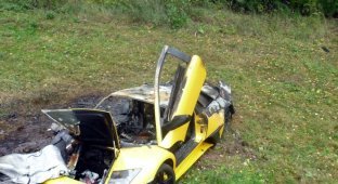 Авария с участием Lamborghini и Chevrolet (5 фото)