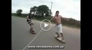 Неудачный трюк на скейте