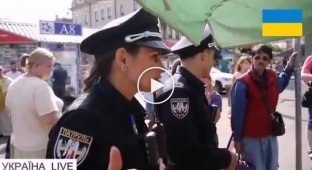 Работа новой полиции Киева