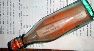 Самую старую бутылку с посланием прибило к берегу в Германии (2 фото)