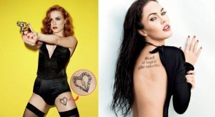 17 самых сексуальных знаменитостей, у которых есть татуировки (18 фото)