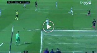 Необычный гол на матче «Сельта» - «Барселона» 