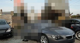 Многотонный кран с цистерной обрушился на BMW (2 фото + видео)