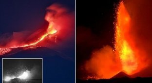 На Сицилии снова проснулся вулкан Этна (7 фото)