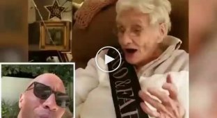 Дуэйн Джонсон поздравил свою самую пожилую поклонницу со 100-летием