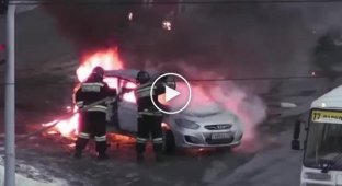 Эффектный взрыв автомобиля в Челябинске
