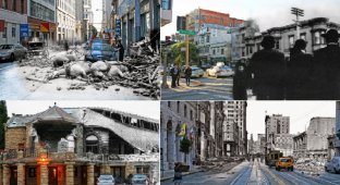 Фотографии Сан-Франциско после землетрясения 1906 года "соединили с современностью" (26 фото)