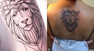Девушке не понравилась татуировка и она решила ее перебить (2 фото)
