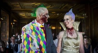 Зомби-свадьба сумасшедшей парочки (7 фото)