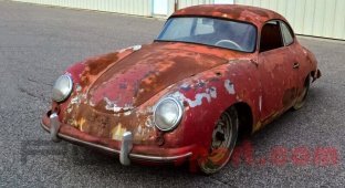 На Ebay идёт борьба за найденный в амбаре Porsche 356 1952 года (4 фото)
