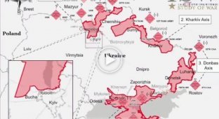 Как менялась карта боевых действий в Украине начиная с 24 февраля
