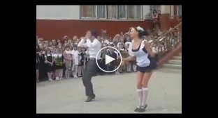 Крутой танец на выпускном видео