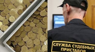 В качестве долга россиянин принес судебным приставам два ящика монет на 22 килограмма (3 фото)