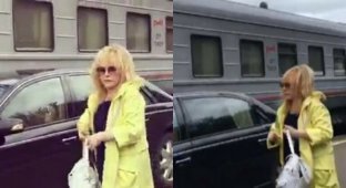 Пугачева выехала на перрон московского вокзала на личном авто и возмутила пассажиров (2 фото + 1 видео)