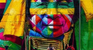 Олимпийское единство в работе уличного художника Эдуардо Кобра (8 фото)