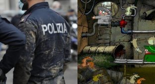 Грабители вылезли из канализационного люка и обчистили банк в Милане (5 фото)