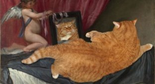 Светкин кот на холстах классиков (15 фото)