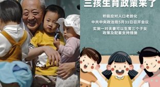 Плодитесь и размножайтесь: в Китае парам разрешили иметь трех детей (5 фото)
