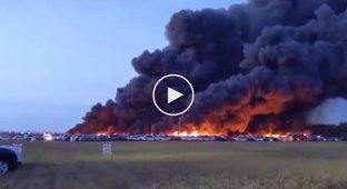В США вблизи аеропорта сгорели более 3500 авто