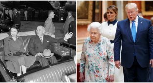Королева Елизавета II и 14 президентов США (15 фото)