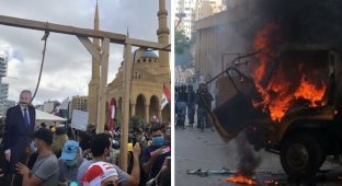 Бейрут снова в огне и дыму: в ходе протестов пострадали почти 500 человек (15 фото)