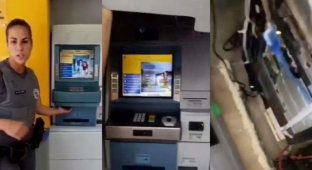 В Бразилии показали способ быстрого взлома банкомата (4 фото)