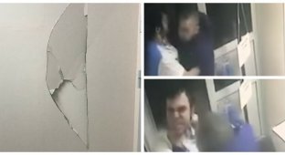 Долго лечат: житель Новосибирска напал на врача и проломил им стену (7 фото + 1 видео)