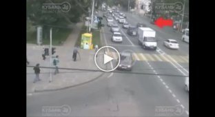 Авария с мотоциклистом в Краснодаре