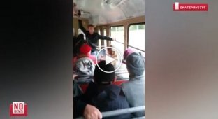 Взрослые пассажиры трамвая против школьницы в Екатеринбурге (маты)