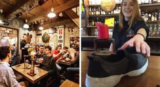 В этом бельгийском баре каждого посетителя просят сдать один ботинок (6 фото)
