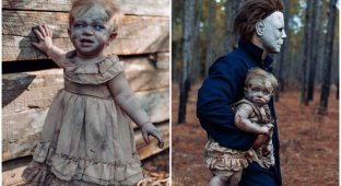 Мать превратила дочь в зомби ради жуткой фотосессии (26 фото)