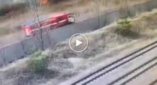 Пожарная машина из Липецка, которой не удалось потушить пожар