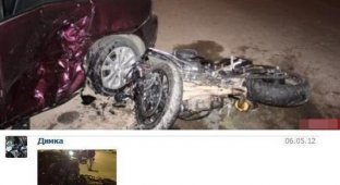 Переписка мотоциклиста, сбившего насмерть школьницу, со своим другом (4 фото)