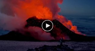 Пявление нового конуса на Ключевском вулкане