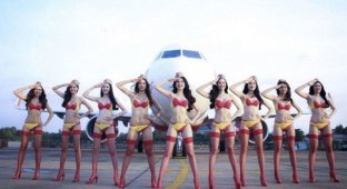 Лоукостер со стюардессами в бикини задумался о полетах в Россию (10 фото)