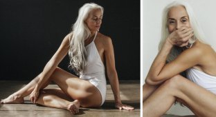 61-летняя модель рекламирует купальники и делится секретами красоты (12 фото)