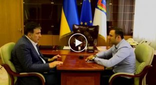 Глава одесской милиции на приеме у губернатора Михаила Саакашвили